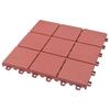 Terrace Tile 10 Pcs Red 30.5 X 30.5 X 2.2 Cm Polypropylene
