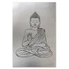 Feeby Canvas print, Silver-coloured drawn buddha