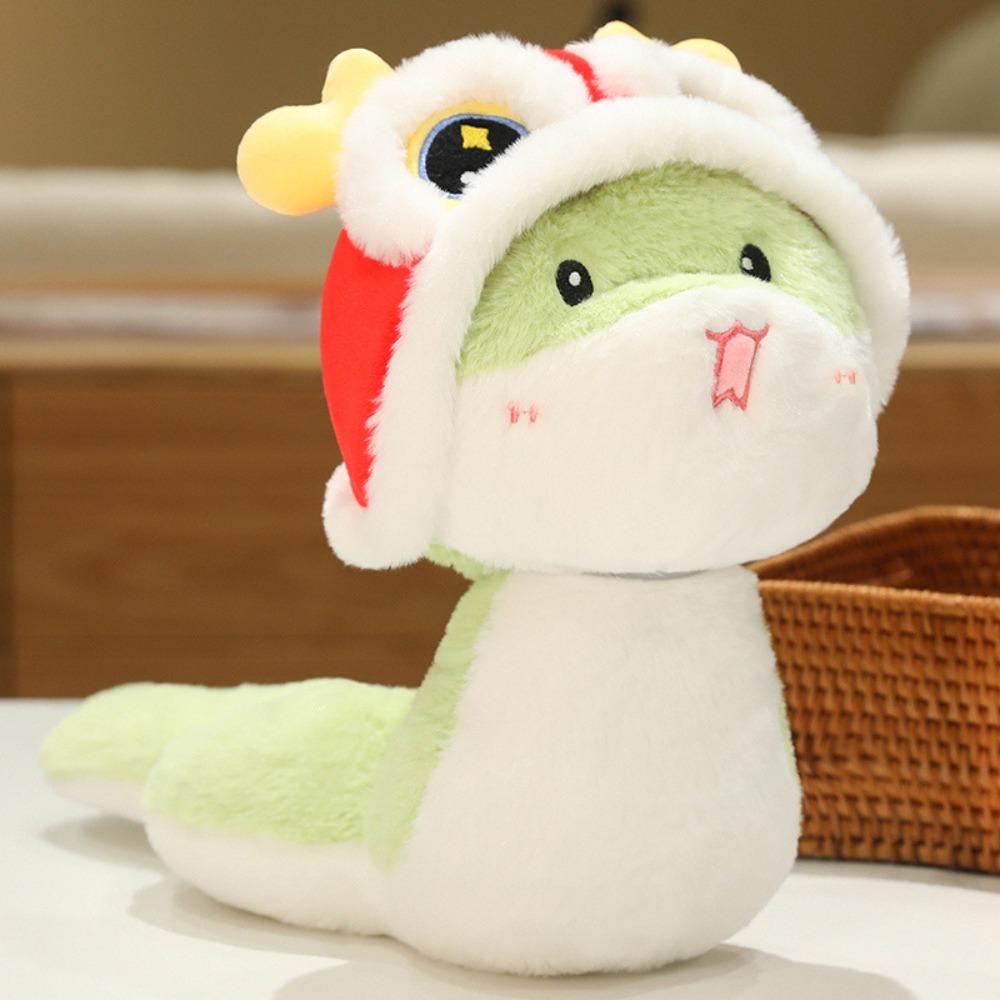 Lion Dance Snake Stuffed Toy 24CM Snake New Year Mascot Good Wishes Snake Plush Dolls  Girls Toys