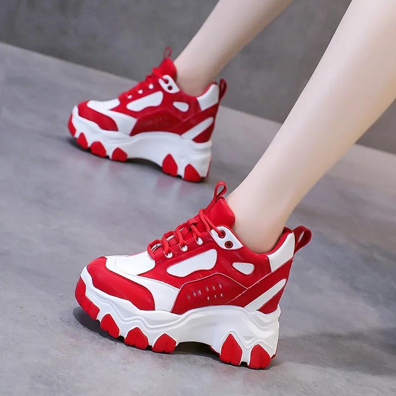 Модные женские туфли Daddy's Shoes с внутренней высотой Весна и Осень 2024 Новая модная обувь Спортивная повседневная женская обувь Туфли на платформе