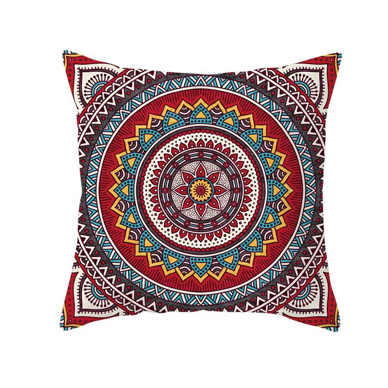 Moroccan Polyester Pillowcase 45x45cm Bohemian Hippie Sofa Cushion Cover Geometric Mancha Lo Print Home Decor Pillowcase