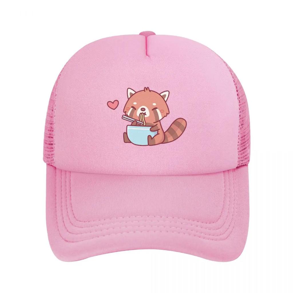 Милая Маленькая Красная Панда Ест Рамен Сетчатые Бейсболки Snapback Модные Бейсболки Кепки Для Улицы Для Мужчин И Женщин