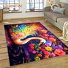 Love Swan Cartoon Cygnus Girl Gift Carpet Rug for Home Living Room Bedroom Sofa Doormat Decor,Kids Area Rug Non-slip Floor Mat