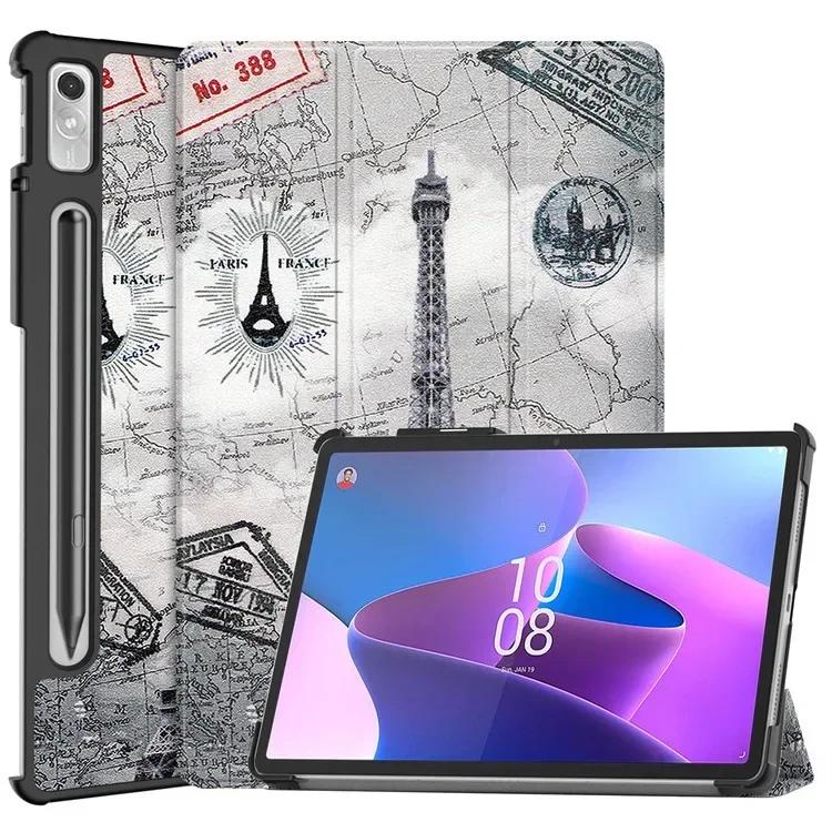 Чехол для Lenovo tab P12 12.7 Легкий трехскладной стенд Кожаная обложка для планшета для Xiaoxin Pad Pro 12.7 P11 P11Pro P12 2023