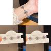 Zirconia Embellished Shell Bracelet For Women Casual Elegant Accessory Gift