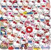Наклейки Hello Kitty, набор из 100 штук, милые аниме-наклейки для Крэйон Шин-чана, водонепроницаемые наклейки, милые и стильные мультяшные DIY-наклейки, отличные подарки