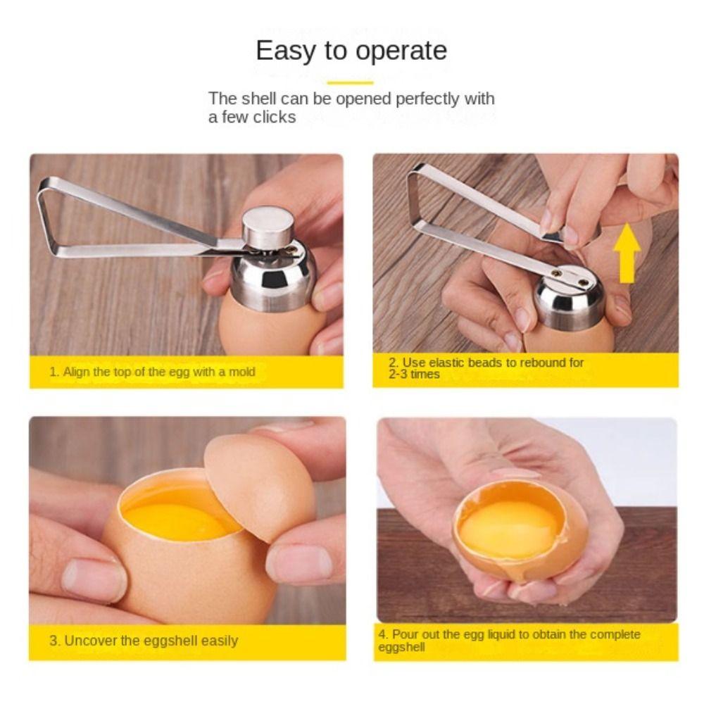 Boiled Raw Egg Egg Scissors 304 Stainless Steel Eggshell Cutter Creative Egg Topper Cutter