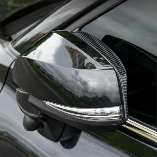 For Toyota Corolla Cross -2025 Carbon Fiber Mirror Rain Eyebrow Cover Trim