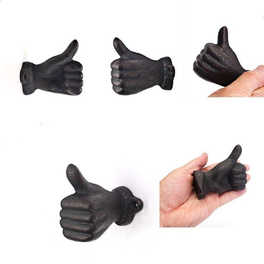 Unique Iron Hand Shape Holder Wall Mounted Decorative Muscle Arm Hook Heavy Duty Backpack Holder for Kitchen