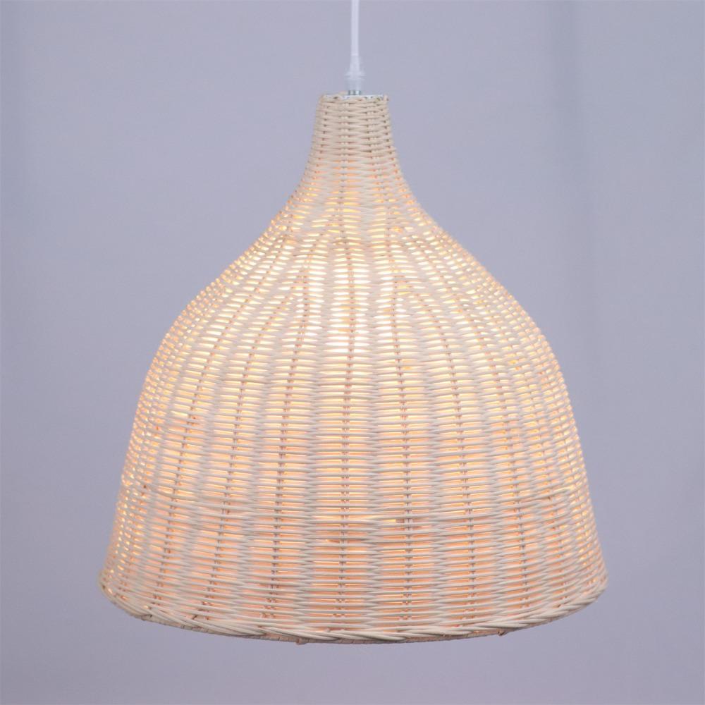 JOYINLED Японский стиль Ручной плетеный абажур для подвесного светильника Ретро Бамбуковое искусство Подвесные световые колпаки 26/35 см для декора домашней комнаты
