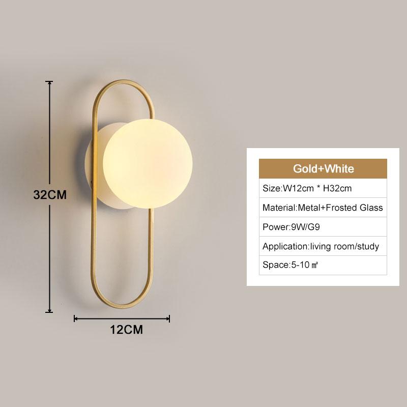 Внутренние светодиодные настенные светильники, настенные светильники для спальни, гостиной, настенное бра из матового стекла для коридора, прохода