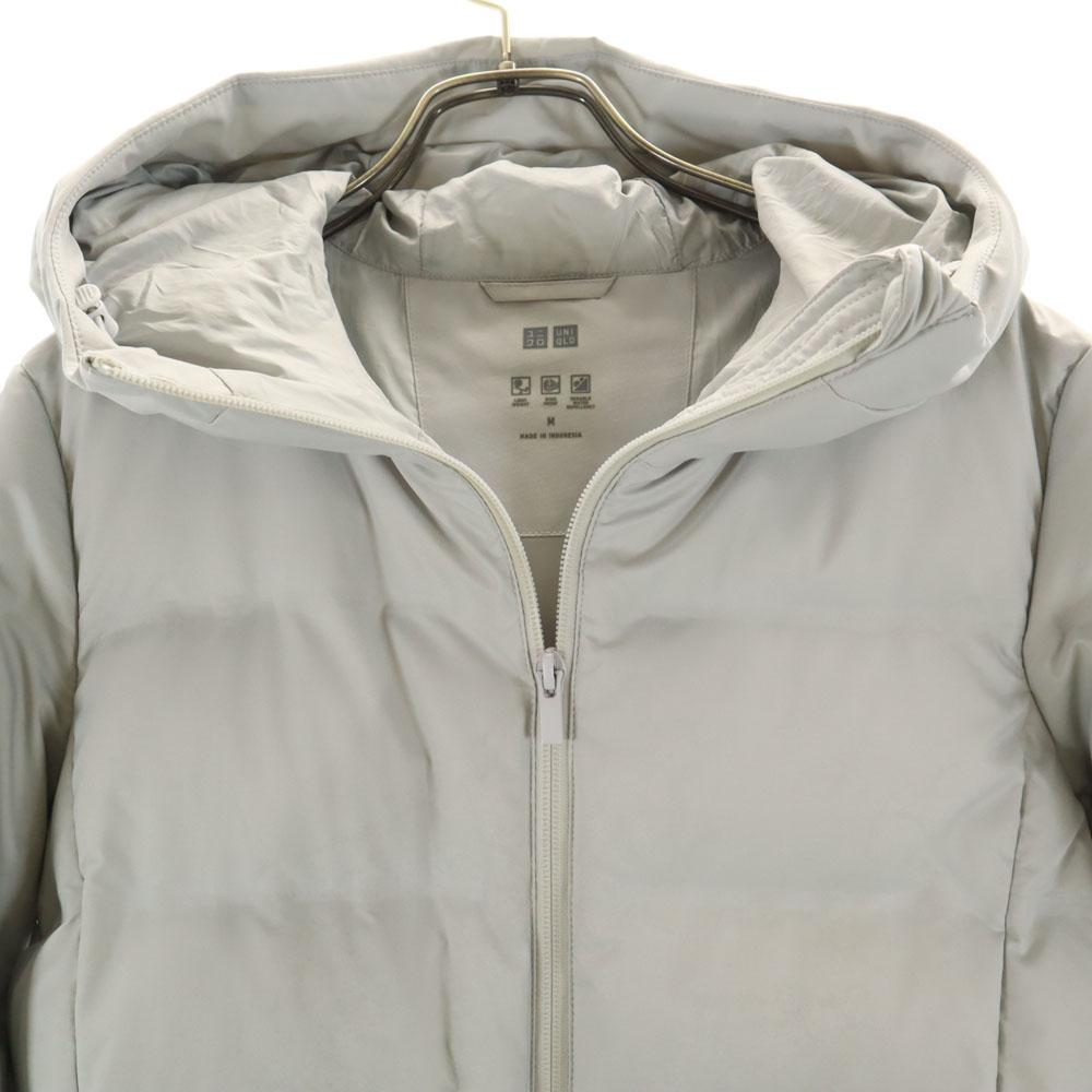 Uniqlo Бесшовное пуховое пальто M серое Женское Б/У