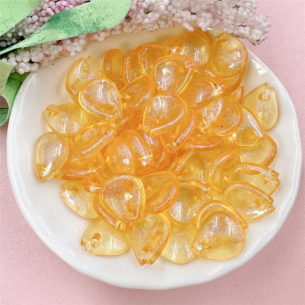 Necklace Jewelry Making DIY Earrings Jewelry Accessories 100PCS Petal Bracelets Fashion 10.8*12.2mm Water Drop Acrylic Loose Beads