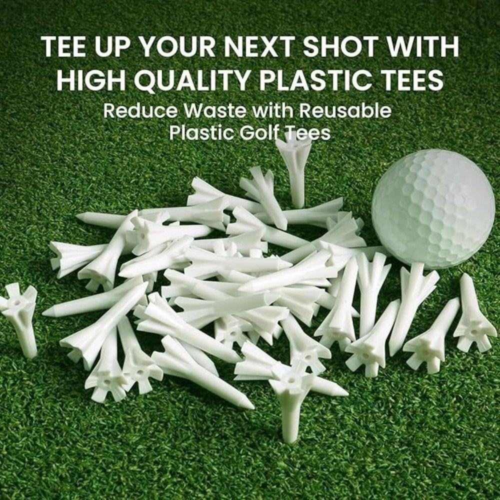 100Pcs Plastic Golf Tee Set Improved Durability Golf Seats Golf Ball Holder  Golf Accessories
