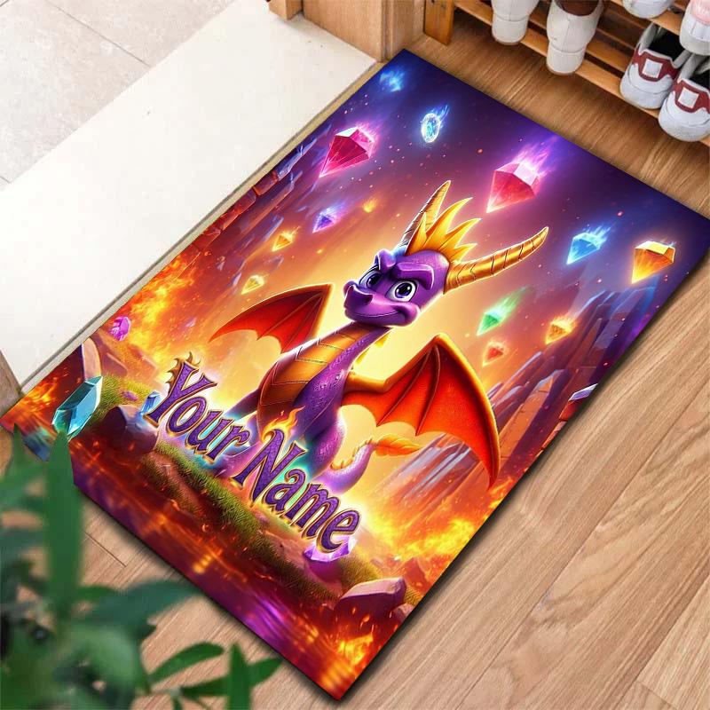 Dragon Quest Custom Name Carpet Rug For Living Room Bedroom Home Sofa Decoration Kids Play Nonslip Floor Mat