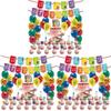 Яркий набор флажков-гирлянд на тему Numberblocks для веселого оформления вечеринки и принадлежностей