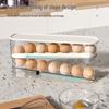 Transparent Dual-Color Slide Egg Box: Automatic Replenishing Refrigerator Door Tray for Fresh-Keeping and Storage