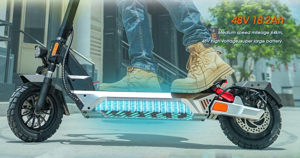 Складной электрический самокат Kukirin M4 Max, 10-дюймовые колеса, двигатель 800 Вт, аккумулятор 48 В 18 Ач, максимальный запас хода 64 км, максимальная скорость 45 км/ч