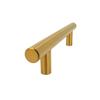 10 x Furniture handle Railing 96 mm gold