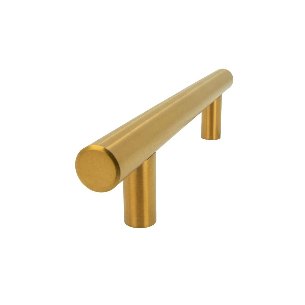 10 x Furniture handle Railing 96 mm gold