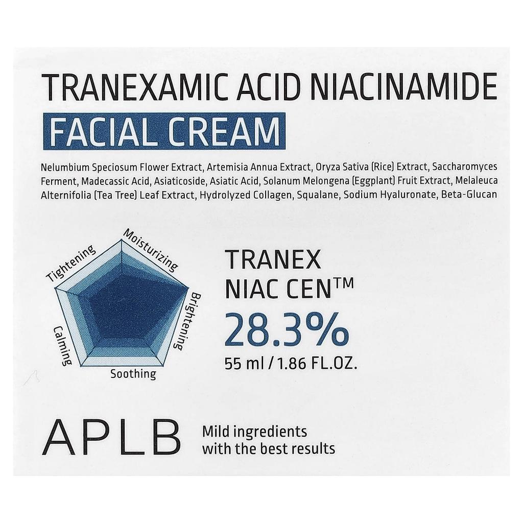 APLB Крем для лица с транексамовой кислотой и ниацинамидом, 55 мл (1,86 жидких унций)