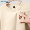 Мужская хлопковая футболка Jeanswest 2025 года, летняя, с принтом кленового листа