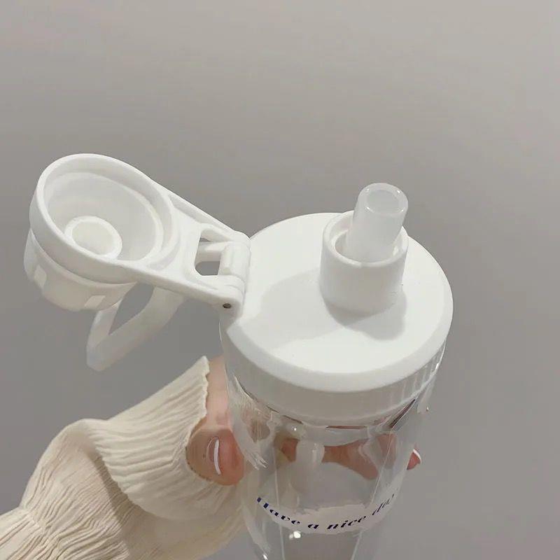 500ml Cherry Water Bottle Korean Style Drinking Bottles Plastic Water Cup Outdoor Leakproof Sports Drinkware Gym Yoga Cups