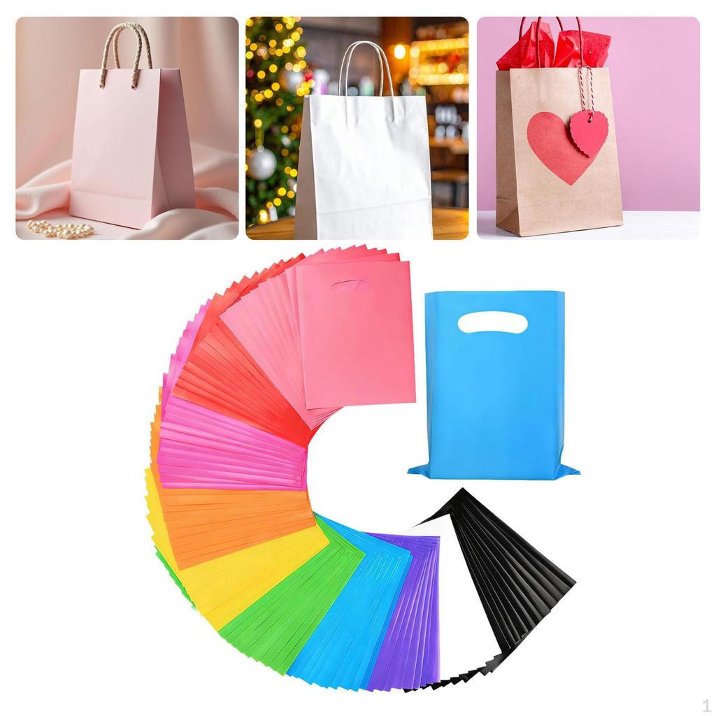 100 штук Сумок для покупок для малого бизнеса Пакеты-переноски Легкие Портативные Подарки Сумка-шоппер для одежды T