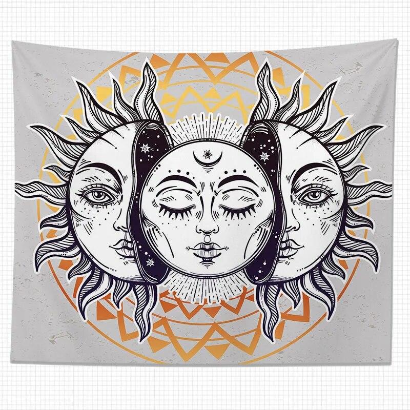 Гобелен Бог Солнца Искусство Тотем Украшения Дома Гостиная Висячий Фон Ткань