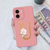 Phone Case For Xiaomi Redmi K60 Pro K60E K50 K40 K30S Ultra Back Cover Luxury Flower Letters Matte Couple Soft Silicone Shockproof For Redmi Bumpers