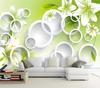 Обои Fresh Lily Circle 3d Mural Гостиная Спальня ТВ Фон Обои Домашний Декор