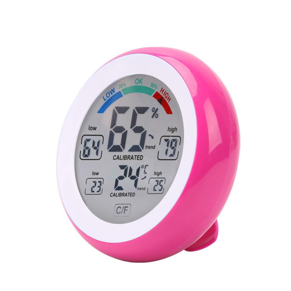 Circular Temperature Humidity Meter Alarm Clock Electronic Clock Greenhouse