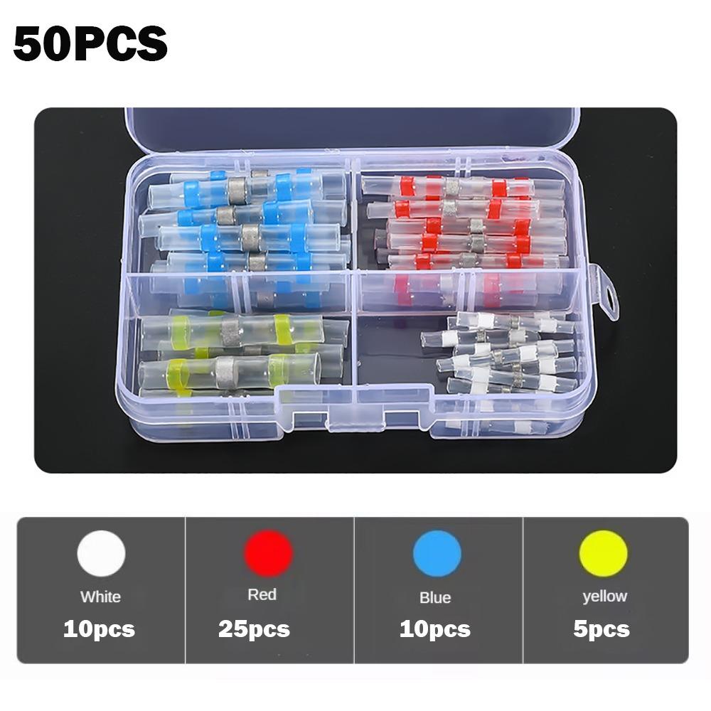 Коробчатая термоусадочная муфта Водонепроницаемая термоусадочная муфта Паяльное кольцо Соединитель проводов Клемма для проводки