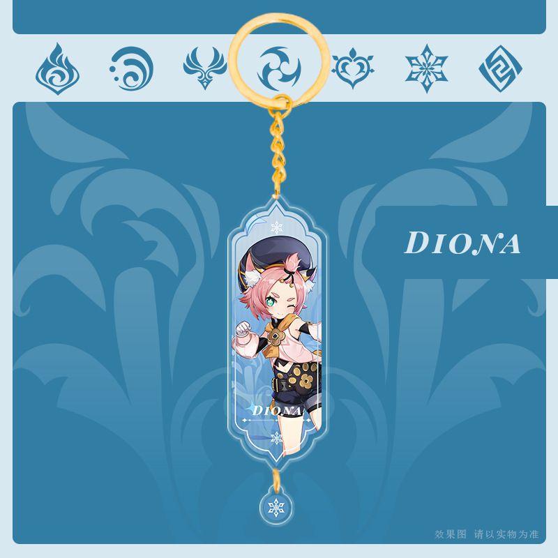 Genshin Impact Акриловый Двусторонний Брелок Мультяшные Брелоки