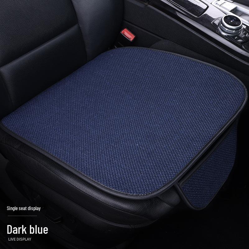 All-Season Linen Car Seat Cushion Set: Three-Piece Universal Fit for Driver/Passenger and Rear Seats