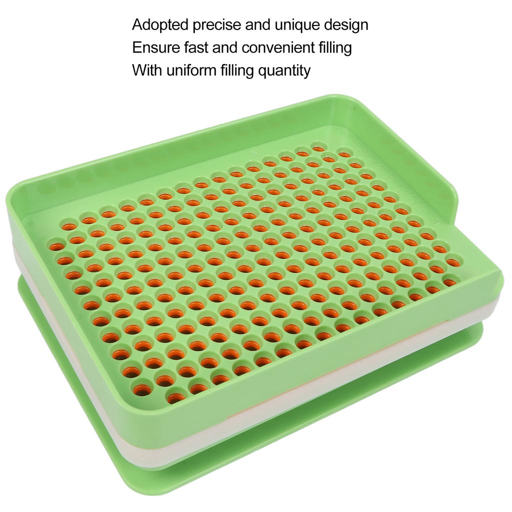 Пластина для заполнения капсул № 0 с 200 отверстиями, полуавтоматический наполнитель пустых капсул, зеленый