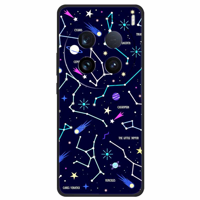 Чехол для Vivo X100 Ultra Мягкий Силикон Сова Кошка Модный Задний Чехол Для X100 Pro 5G Чехлы С Принтом Милый Ударопрочный X100 Ultra Pro