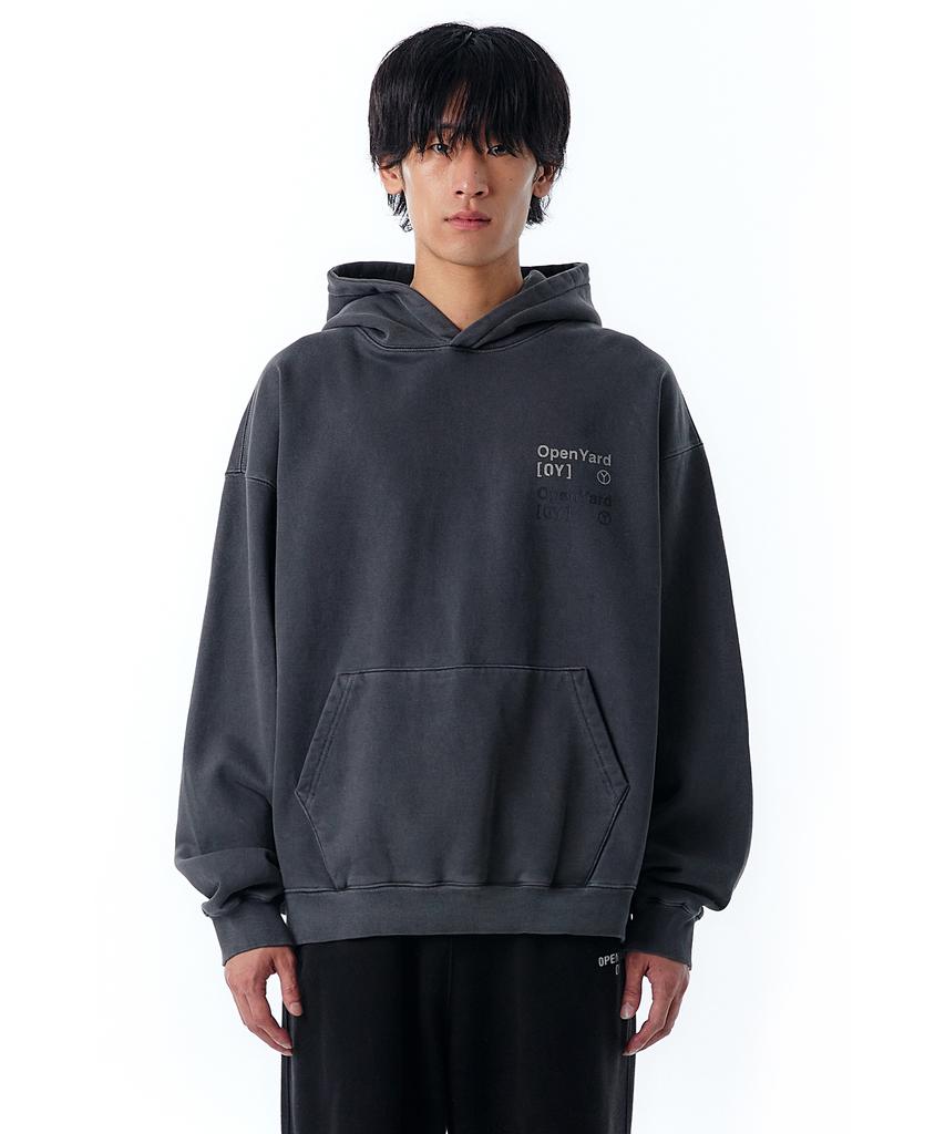 PIGMENT Typo Hoodie-Black