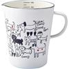 Plune Enamel Measuring Cup, Large, Monotone Dog