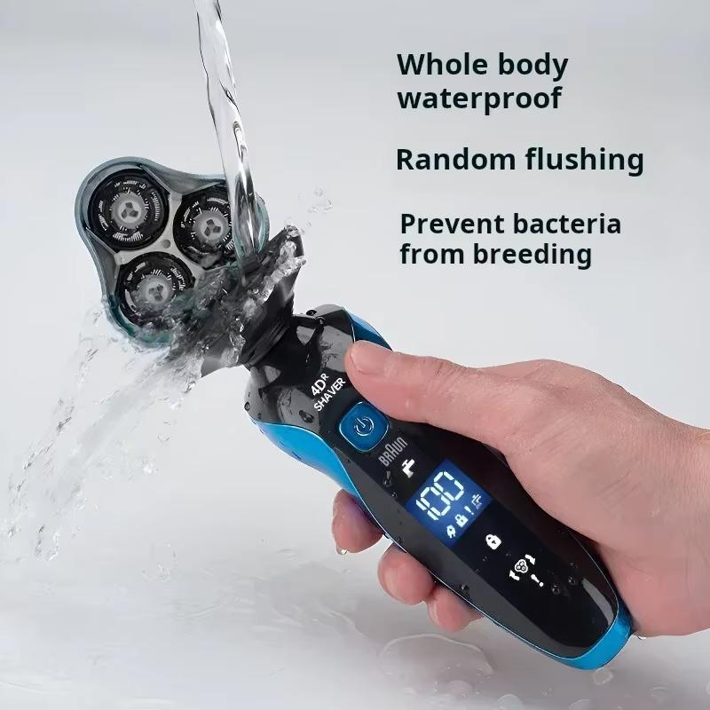 Электробритва 4D для мужчин Электрическая машинка для стрижки волос USB перезаряжаемая Профессиональный портативный триммер для волос Машинка для стрижки волос Влажное/сухое использование