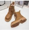 Модный хит продаж Новые зимние высококачественные бархатные толстые теплые зимние сапоги для улицы Нескользящие женские сапоги на толстой подошве на платформе