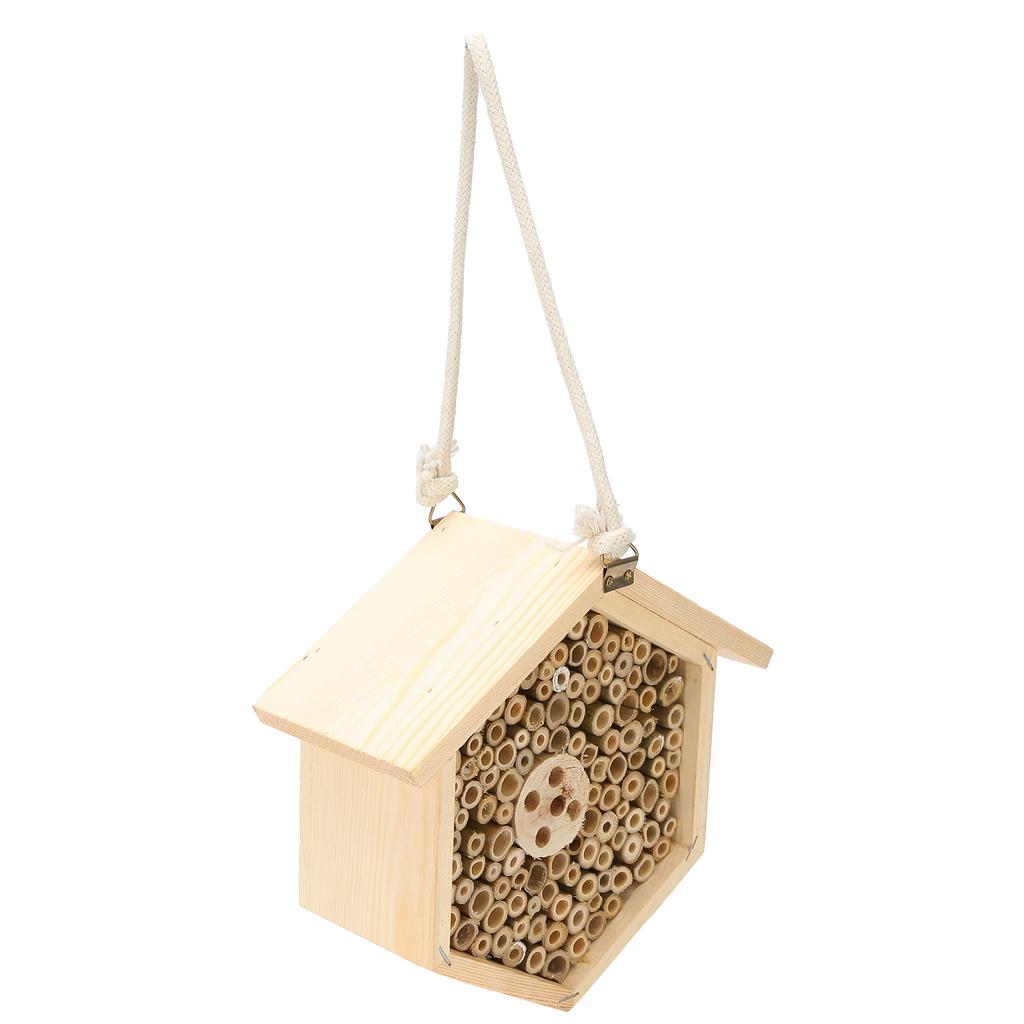 Wooden Bee House Decorative Hanging Insect House Insect Hotel for Garden Supplies