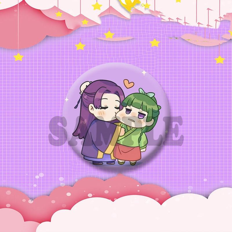 Cute Anime Figure Maomao Lapel Pins Funny Cartoon Role Brooch Hat Clothes Bag Badge Fashion Jewelry Accessories Gifts for Friend