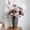 Luxury Large Artificial Magnolia Flower with Long Stem Bouquet Real Touch Magnolia for Home Office Wedding Floor Vase Decoration