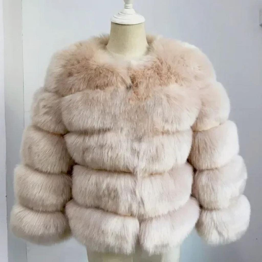 Women Autumn Winter Imitation Fox Fur Faux Fur Coat Women's Short Long Sleeve Fur Artificial Fur Coat