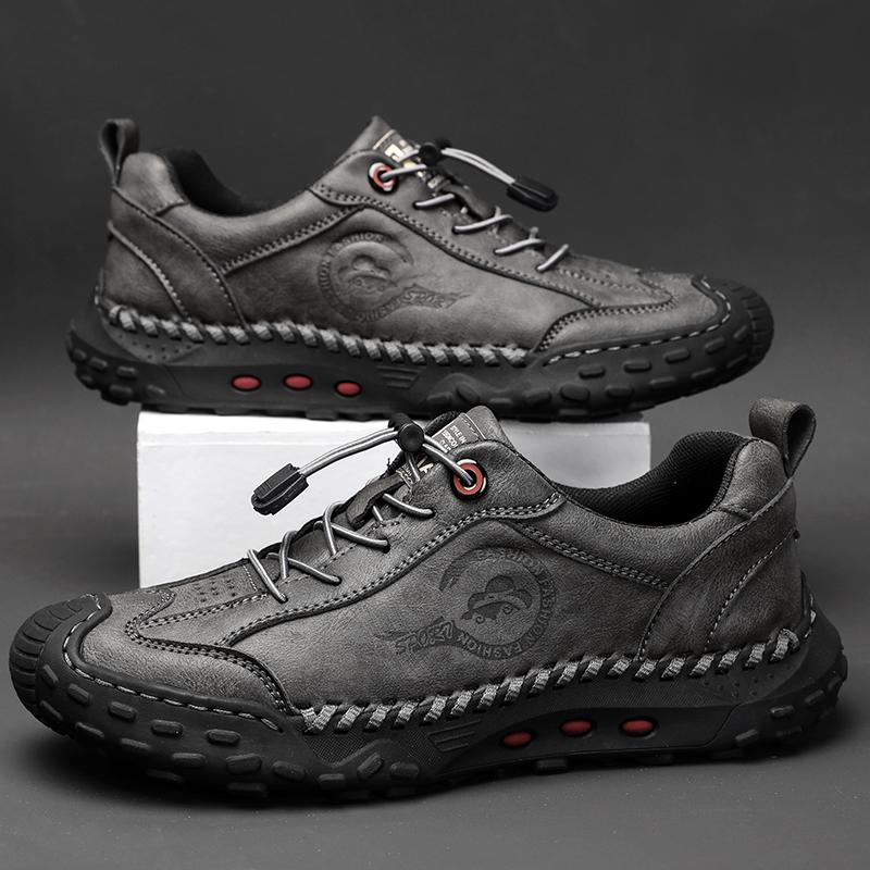 Мужская повседневная кожаная обувь из спилка, мужская удобная обувь для вождения, мужская обувь на плоской подошве, деловая официальная обувь