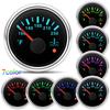 100~250℉ 2"52mm Water Temperature Gauge with Flashing Alarm 7 Color Backlight Water Temp Meter Indicator Car Boat Yacht Custom