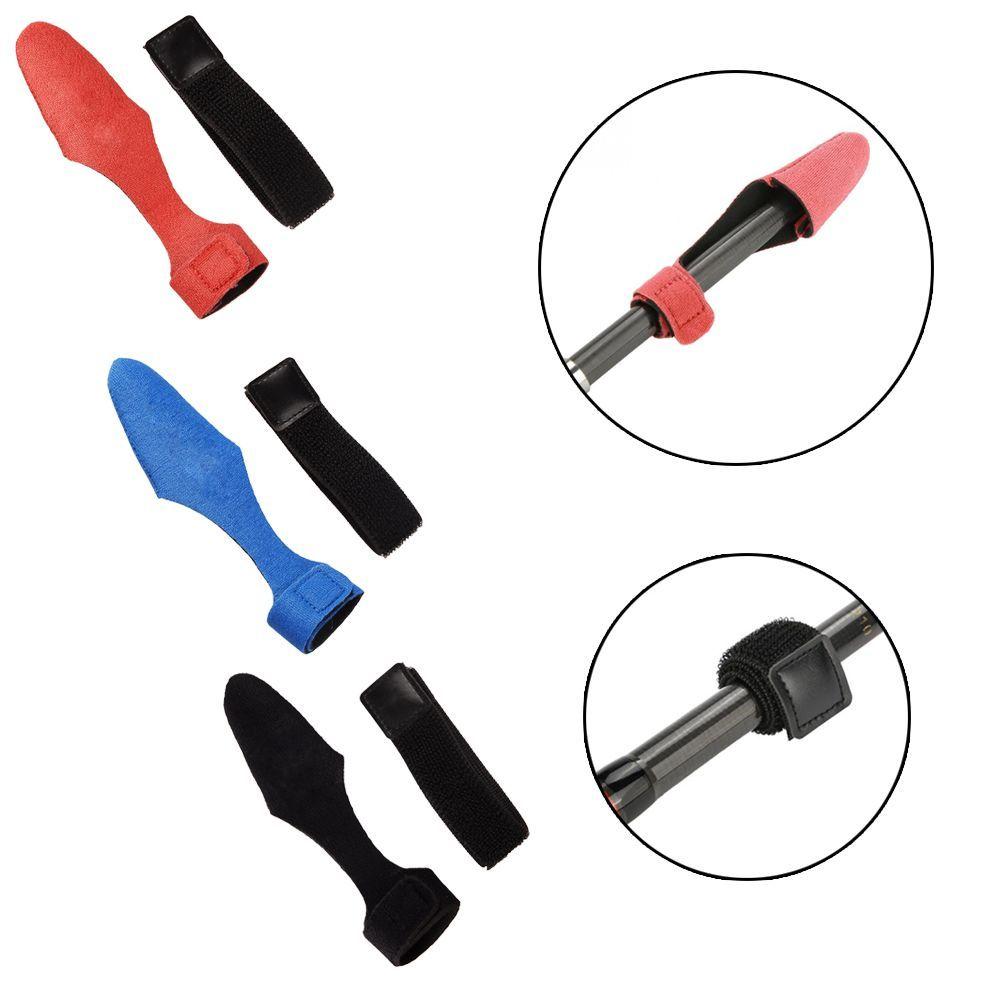 3 Colors Elastic Sleeves Pole Glove Bandage Tip Cover Straps Fastener Fishing Rod Tie