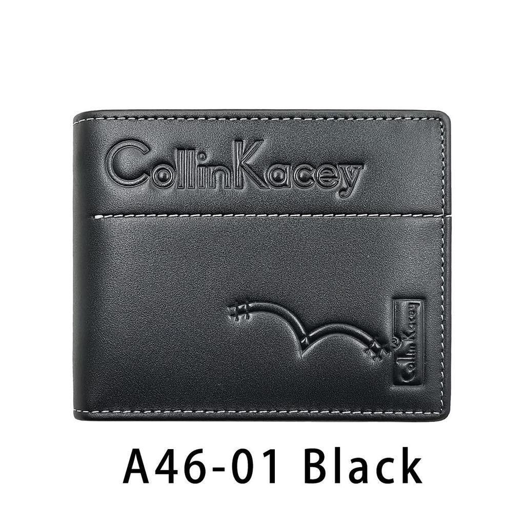 Мужской ретро-складной кошелек из натуральной кожи и держатель для карт