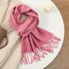 Solid Color Women Imitation Cashmere Winter Warm Scarf Shawls Thick Neckerchief Foulard Echarpe Wrap Designer Unisex Pashmina
